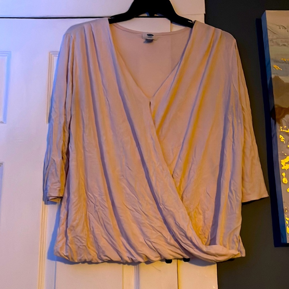 Light pink wrap shirt